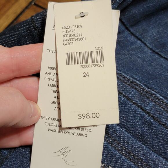 Melissa McCarthy X Seven7 Slim Boot Dark Wash Denim Jeans - Size 24W NWT - Picture 12 of 12